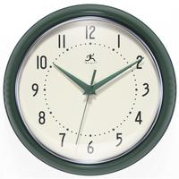 Retro Round Wall Clock Hunter Green