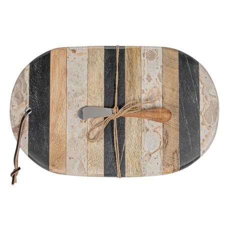 Marble & Mango Wood Serving Board