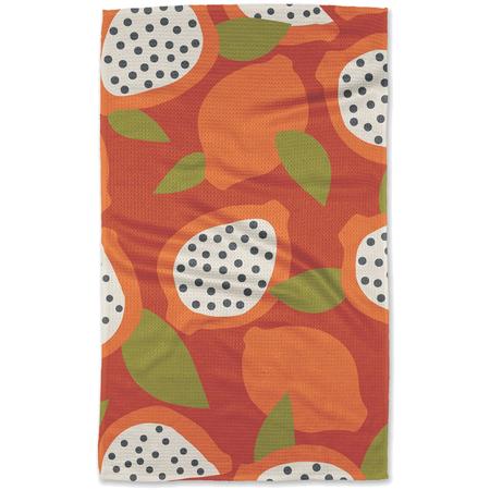 Geometry Microfiber Kitchen Towel Papaya Playtime