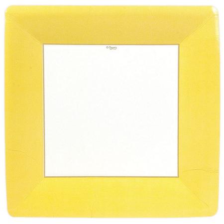 Paper Dinner Plates Grosgrain Yellow