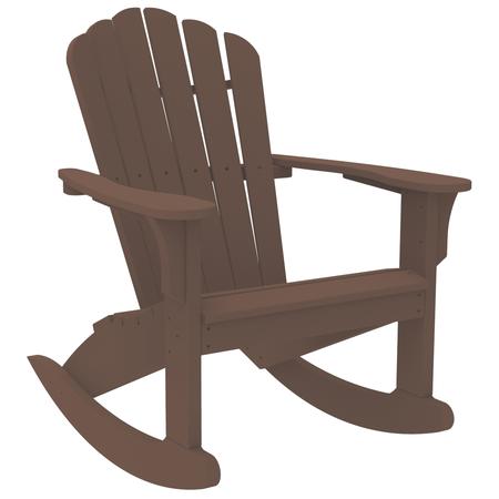 Harbor View Adirondack Rocking Chair Heathered Teak