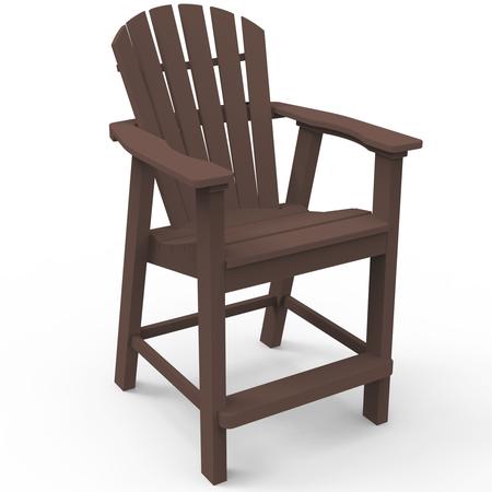 Shellback Adirondack Balcony Chair Heathered Teak