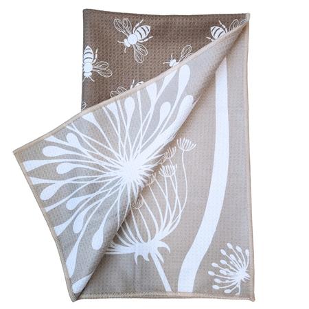 Dual-Sided Microfiber Kitchen Towel Dandelions