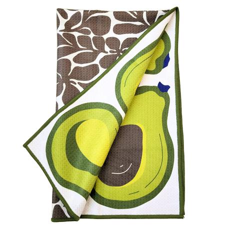 Dual-Sided Microfiber Kitchen Towel Avocados