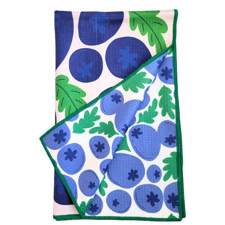 Dual-Sided Microfiber Kitchen Towel Blueberries