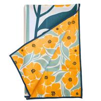 Dual-Sided Microfiber Kitchen Towel Orange Blossoms