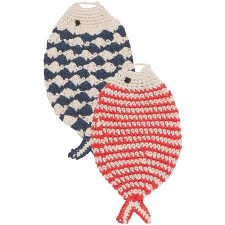 Fish Dishcloths Set/2