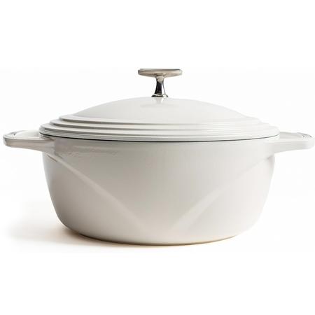 Lodge USA Enamel 6-qt. Dutch Oven White