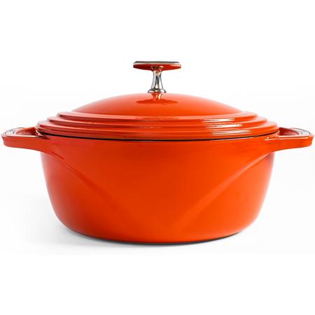 Lodge USA Enamel 6-qt. Dutch Oven Red