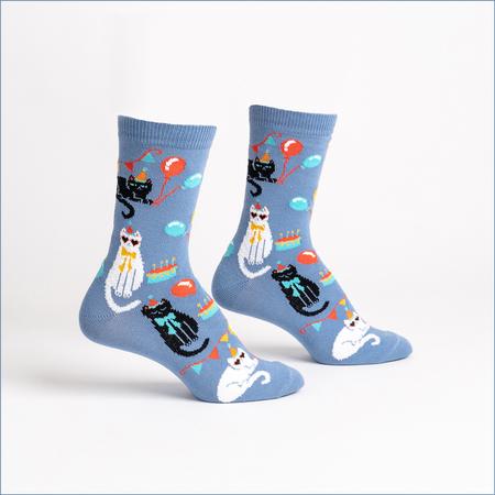 Women's Crew Socks A Purr-Fect Day