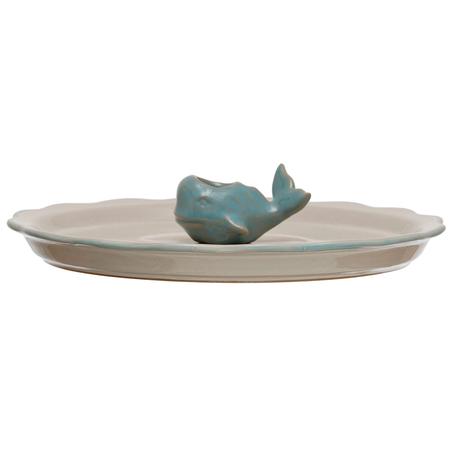 Hors d'Ouevres Plate w/Whale Toothpick Holder
