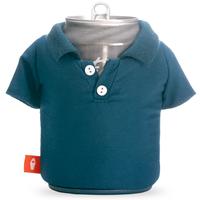 Puffin Polo Shirt Can Coozie Navy