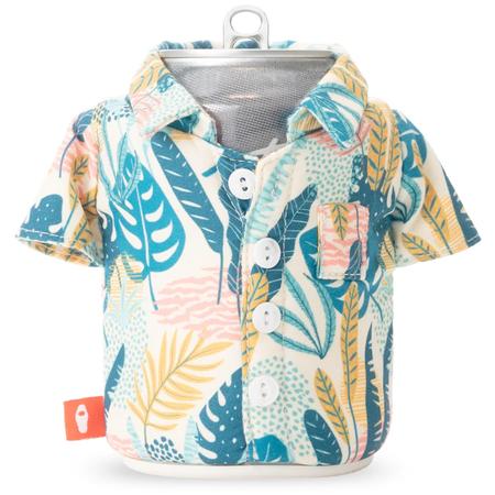 Puffin Hawaiian Shirt Can Coozi Turquoise