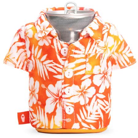 Puffin Hawaiian Shirt Can Coozi Orange