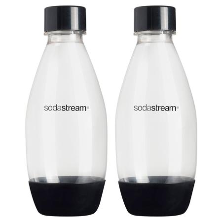 SodaStream Dishwasher-Safe 0.5-Liter Slim Bottles Set/2 Black