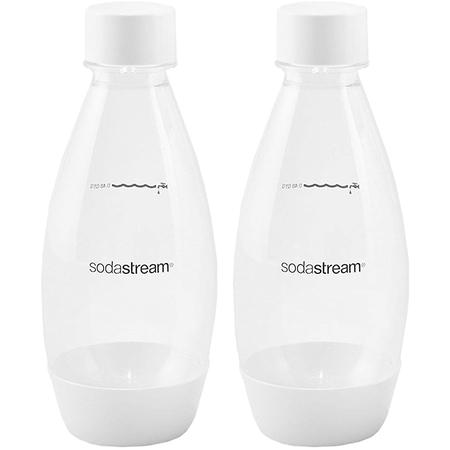 SodaStream Dishwasher-Safe 0.5-Liter Slim Bottles Set/2 White