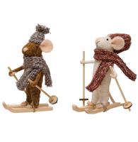 Skiiing Mouse Ornaments