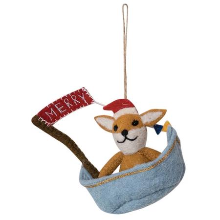 Dog In A Sailboat Ornament