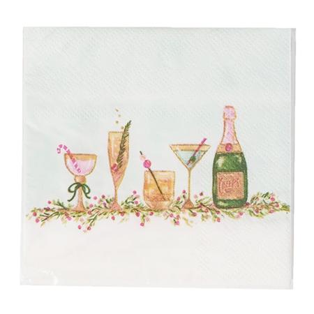 Paper Beverage Napkins Holiday Drinks Pkg. 50