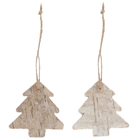 Birch Bark Tree Ornaments Set/20