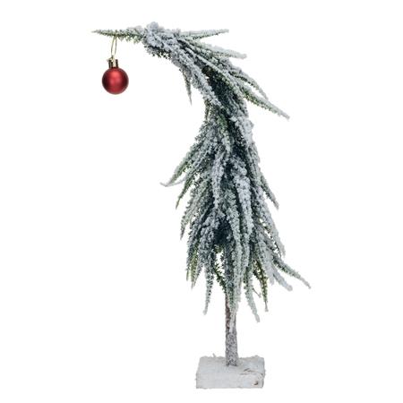 Faux Snow-Covered Evergreen Tree 17.75