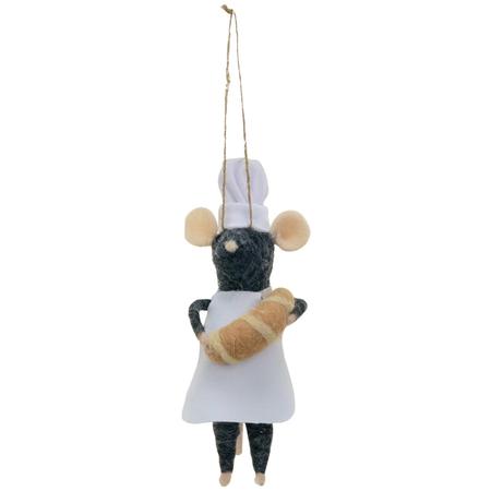 Mouse Chef w/Bread Ornament