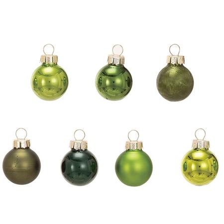 Glass Ball Ornaments Set/49 Green