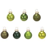 Glass Ball Ornaments Set/49 Green