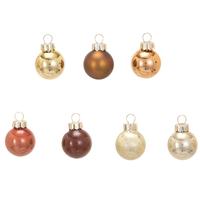 Glass Ball Ornaments Set/49 Brown