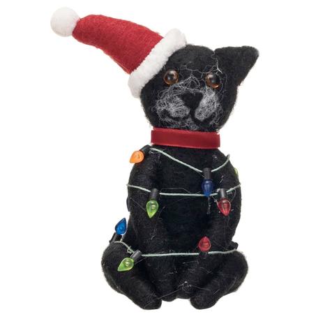 Christmas Cat Ornament Black