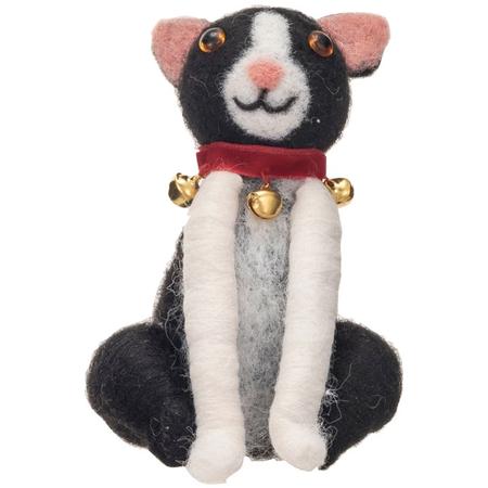 Christmas Cat Ornament Black & White