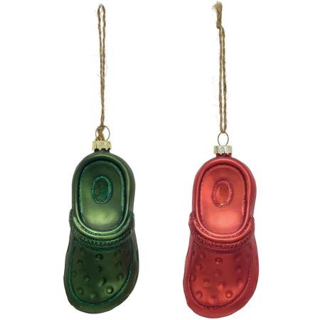 Glass Clog Ornaments