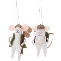 Hiking Mouse Ornaments