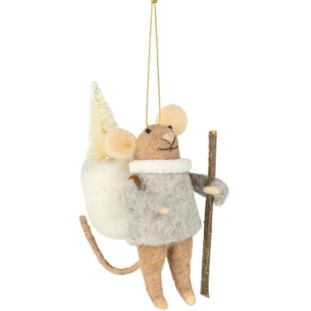 Hiking Mouse Ornament 5