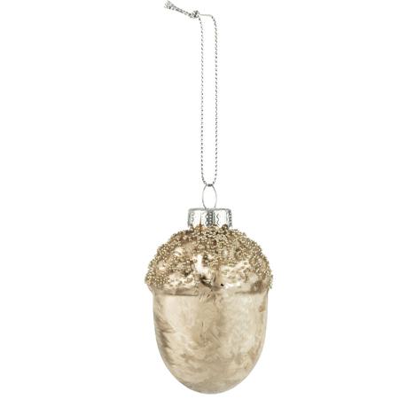 Glittered Glass Acorn Ornament 3