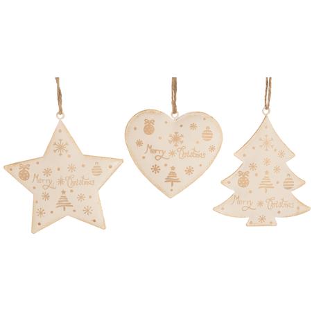 White & Gold Metal Ornaments