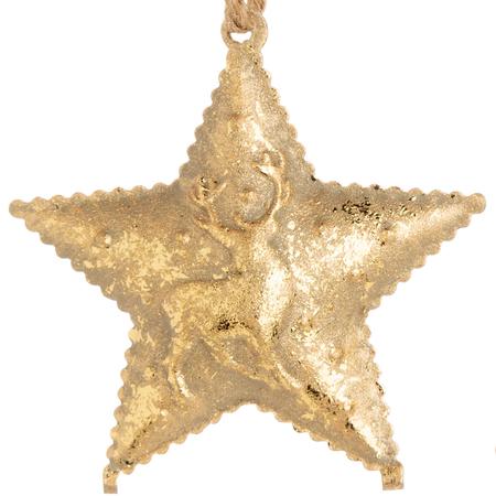 Embossed Metal Star Ornament 1.5