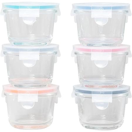 Glass Mini Food Storage Containers Set/6