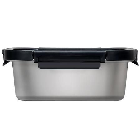 Microwavable Stainless-Steel Container 41 ozs. Rectangular