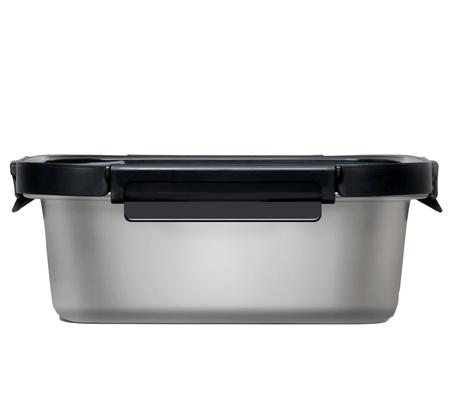 Microwavable Stainless-Steel Container 61 ozs. Rectangular