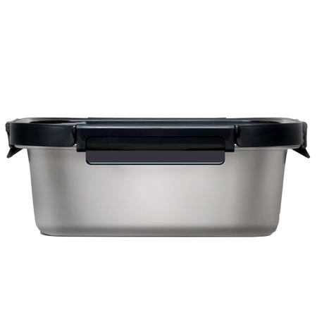 Microwavable Stainless-Steel Container 27 ozs. Rectangular