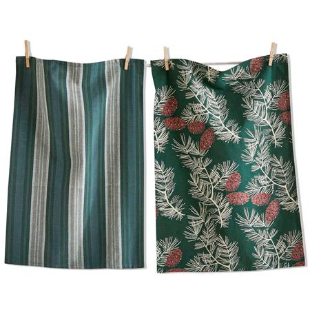 Wild Pine Cone Kitchen Towels Set/2