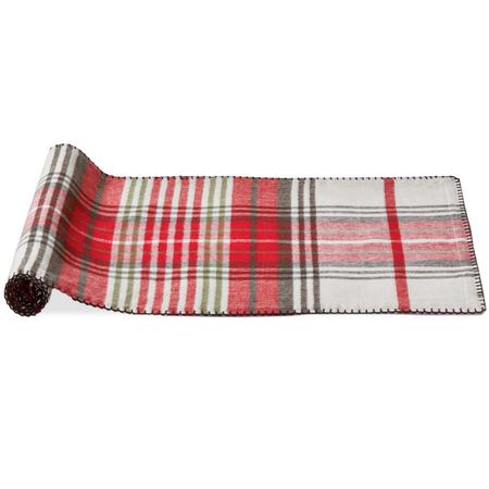 Snow Plaid Table Runner