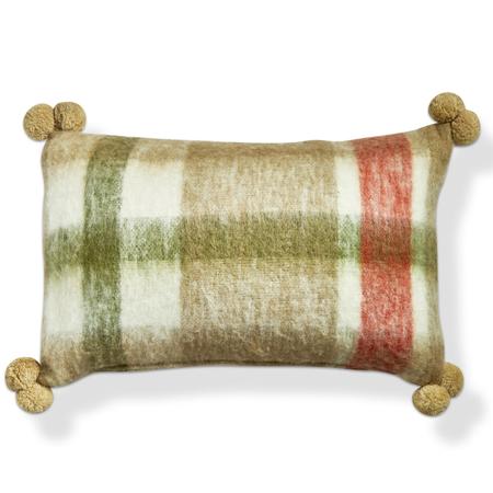 Snow Plaid Lumbar Pillow