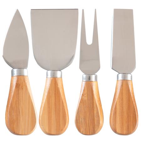 Bamboo Handled Cheese Tool Set/4