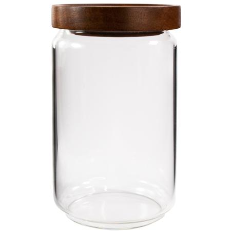 Glass Canister w/Wood Lid 1000ml