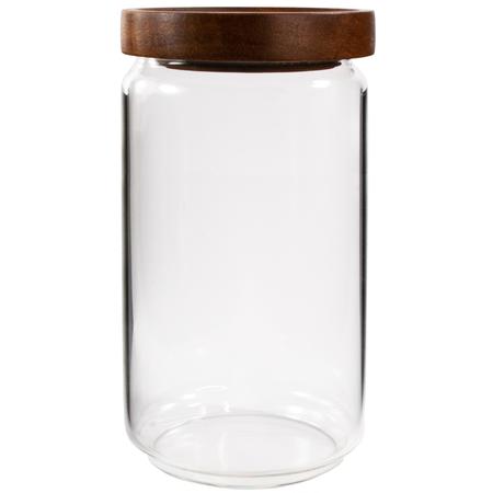 Glass Canister w/Wood Lid 1350ml