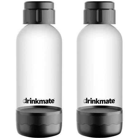 Drinkmate 1/2-Liter Carbonating Bottles Set/2 Black