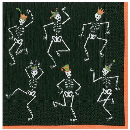 Paper Beverage Napkins Dancing Skeletons