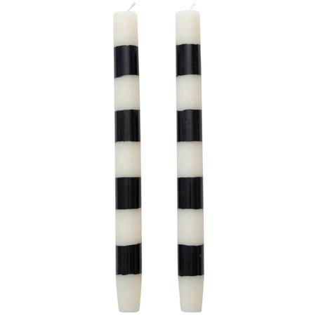 Black & White Taper Candles Set/2